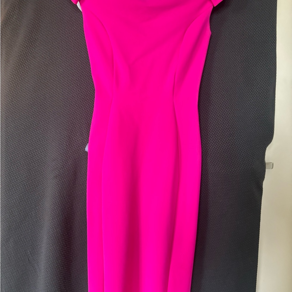 Chiara Boni Vibrant Pink Midi Dress